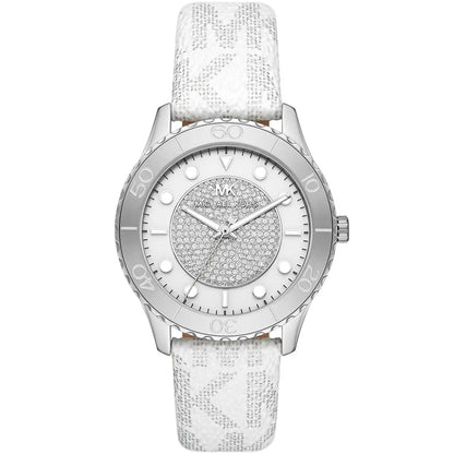 Watch Runway Oversized Runway Dive Pavé Silver-Tone Women's Watch - MK6998
