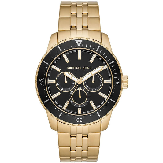 Michael Kors Cunningham Multifunction Black Dial Gold Men's Watch - MK7154