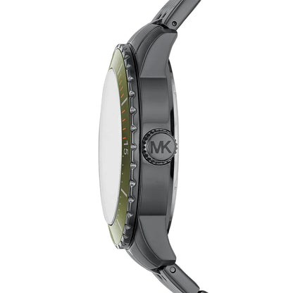 Michael Kors Cunningham Multifunction Olive Green Dial Gunmetal Men's Watch - MK7158