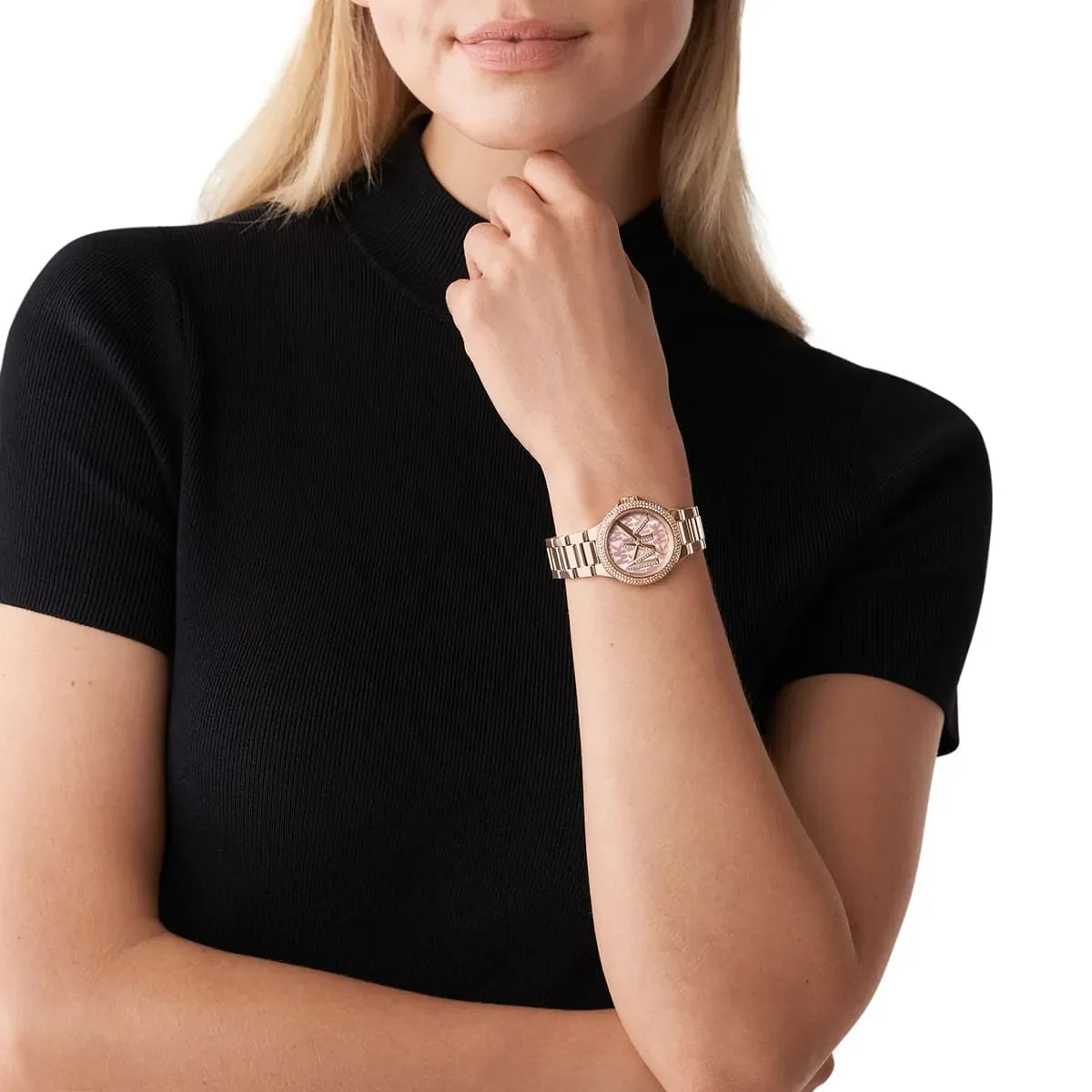 Michael Kors Camille Three-Hand Rose Gold Women's Watch - MK7197