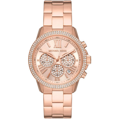 Michael Kors Lexington Three-Hand Rose Gold-Tone Lexington Lux Women's Watch - MK7444