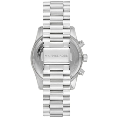 Michael Kors Lexington MK7215 watch caseback showing stainless steel with engraved text