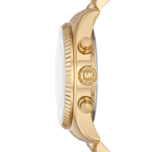 Michael Kors Lexington Chronograph Turquoise Enamel Dial Gold Women's Watch - MK7216