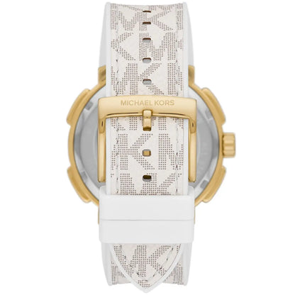 Michael Kors Sydney Pavé Multifunction White Dial White Silicone Women's Watch - MK7221