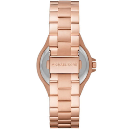 Michael Kors Lennox Pavé Black Dial Rose Gold Women's Watch - MK7233