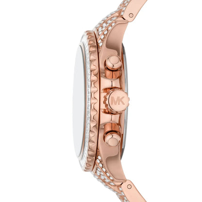 Michael Kors Everest Chronograph Rose Gold-Tone Crystal Women's Watch - MK7235