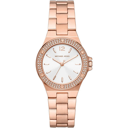 Michael Kors Mini-Lennox Pavé White Dial Rose gold Women's Watch - MK7279