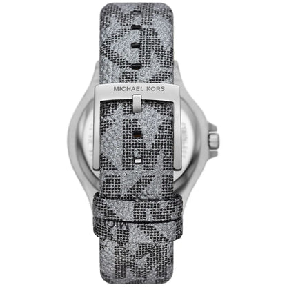 Michael Kors Lennox Pavé Black Dial Silver Genuine Leather Women's Watch - MK7309