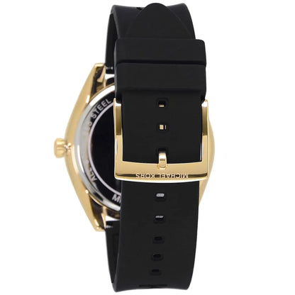 Michael Kors Janelle Black and Gold-Tone Logo Dial Black Silicone Women's watch - MK7313