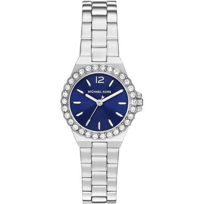 Michael Kors Mini Lennox Pavé Blue Dial Silver Women's Watch - MK7397