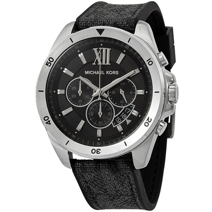 Michael Kors Oversized Brecken Chronograph Black PVC/Silicone Strap Men's Watch - MK8850