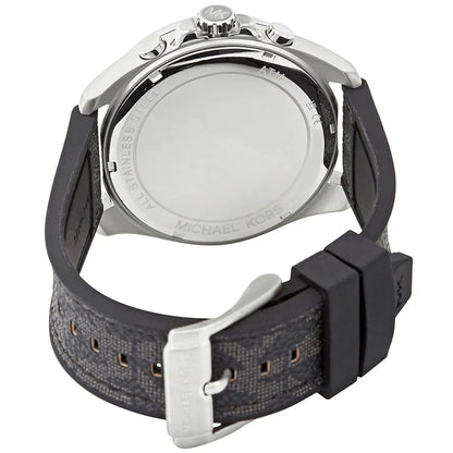 Michael Kors Oversized Brecken Chronograph Black PVC/Silicone Strap Men's Watch - MK8850