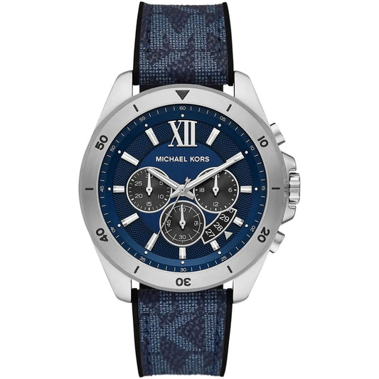 Michael Kors Oversized Brecken Logo and Silver-Tone Men's Watch - MK8923