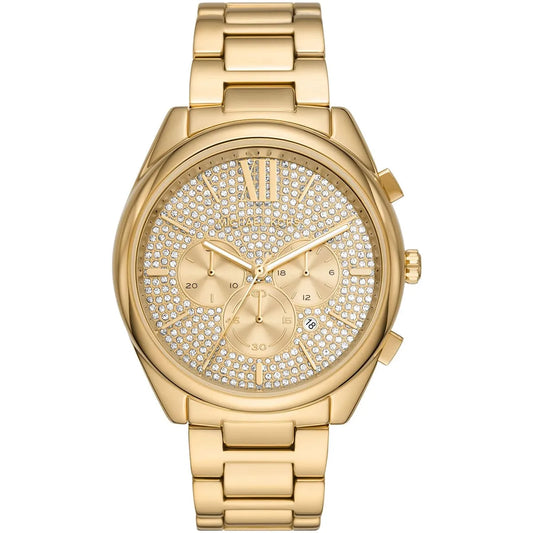 Michael Kors Oversized Janelle Pavé Gold-Tone Men's Watch - MK8995