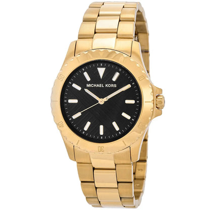 Michael Kors Everest Black Dial Gold Men's Watch - MK9078