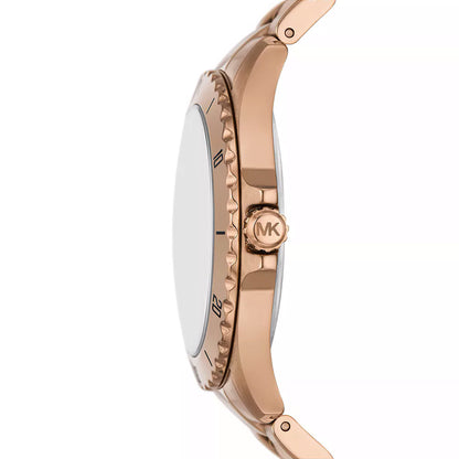 Michael Kors Everest Three-Hand Black Dial Rose-Gold Watch - MK9140