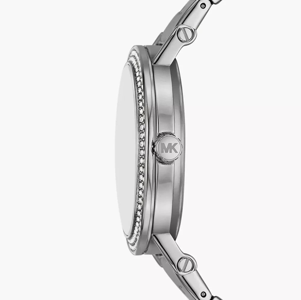 Michael Kors Corey Three-Hand Pink Dial Silver Women's Watch - MKO1050