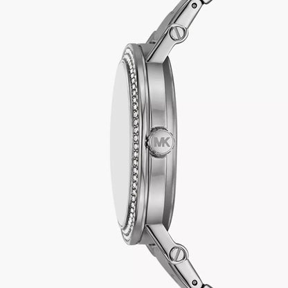Michael Kors Corey Three-Hand Pink Dial Silver Women's Watch - MKO1050