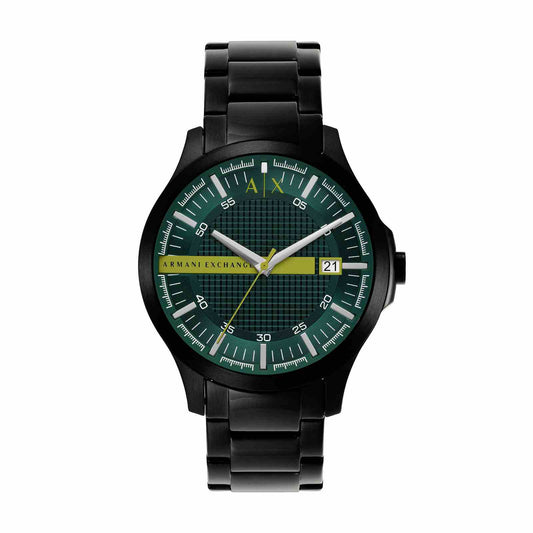 Armani Exchange Hampton Green Dial Black Watch - AX2450