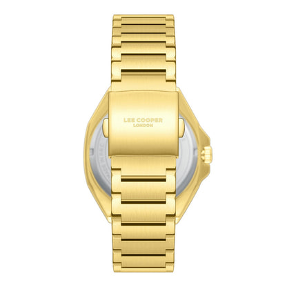 Lee Cooper Oswin Date Window Beige Dial Gold Watch - LC08271.160