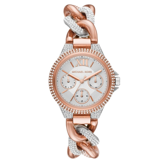 Michael Kors Camille Quartz Crystal Silver Dial Ladies Watch MK6843