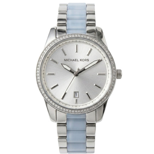 Michael Kors Parker Blue and Silver Women's Watch - MK6348