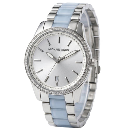 Michael Kors Parker Blue and Silver Women's Watch - MK6348