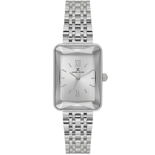 Daniel Klein Premium Rectangular Silver Watch - DK.1.13875-1
