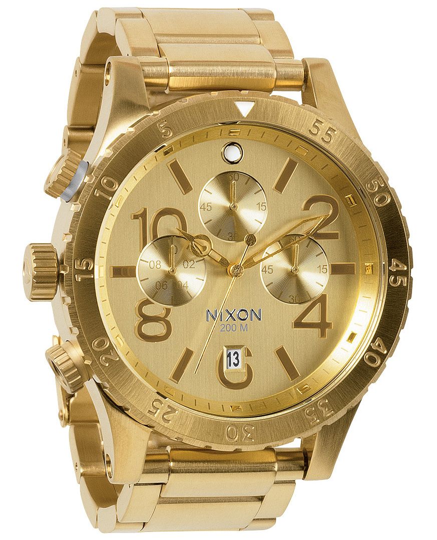 Nixon 48-20 Chrono Gold Tone Dial Men's Watch A486-502 (Minor Defect)