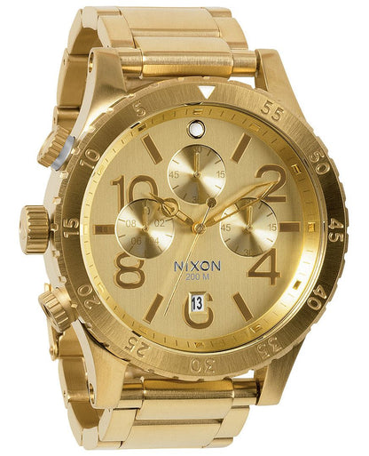 Nixon 48-20 Chrono Gold Tone Dial Men's Watch A486-502 (Minor Defect)