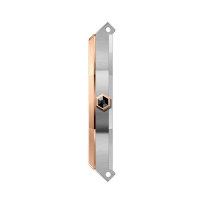 Side view of Noxbridge ECC40TT two-tone stainless steel watch case and bracelet