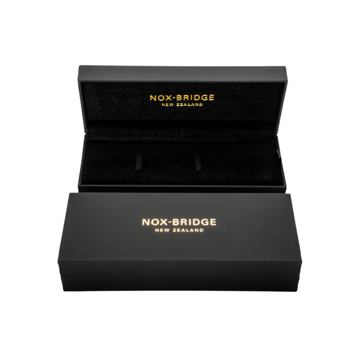 Noxbridge VG36 presentation box in black with gold branding