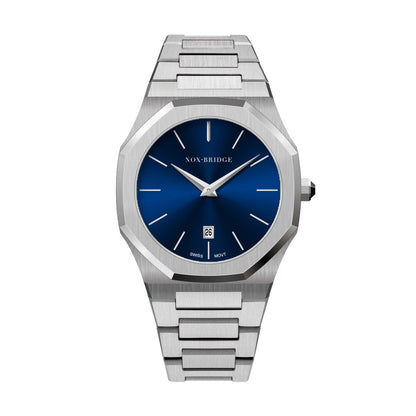 Noxbridge Revo Ocean ECC4S watch with blue dial and stainless steel bracelet