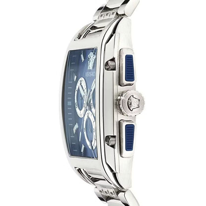 Versace Dominus Stainless Steel Rectangular Dial Quartz Men Watch - VE6H00423
