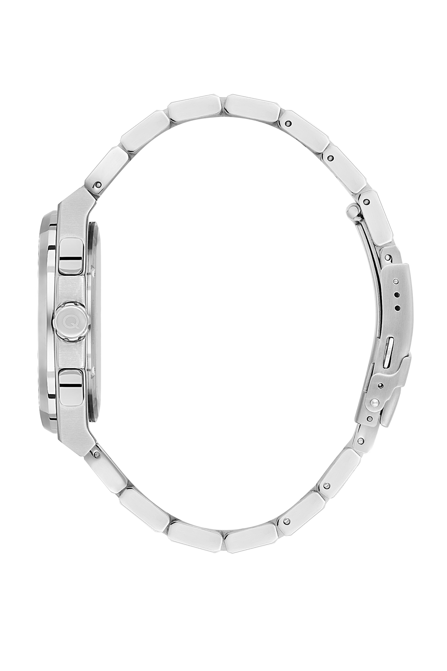 Silver stainless steel case back of Quantum multifunction watch ADG1032.380