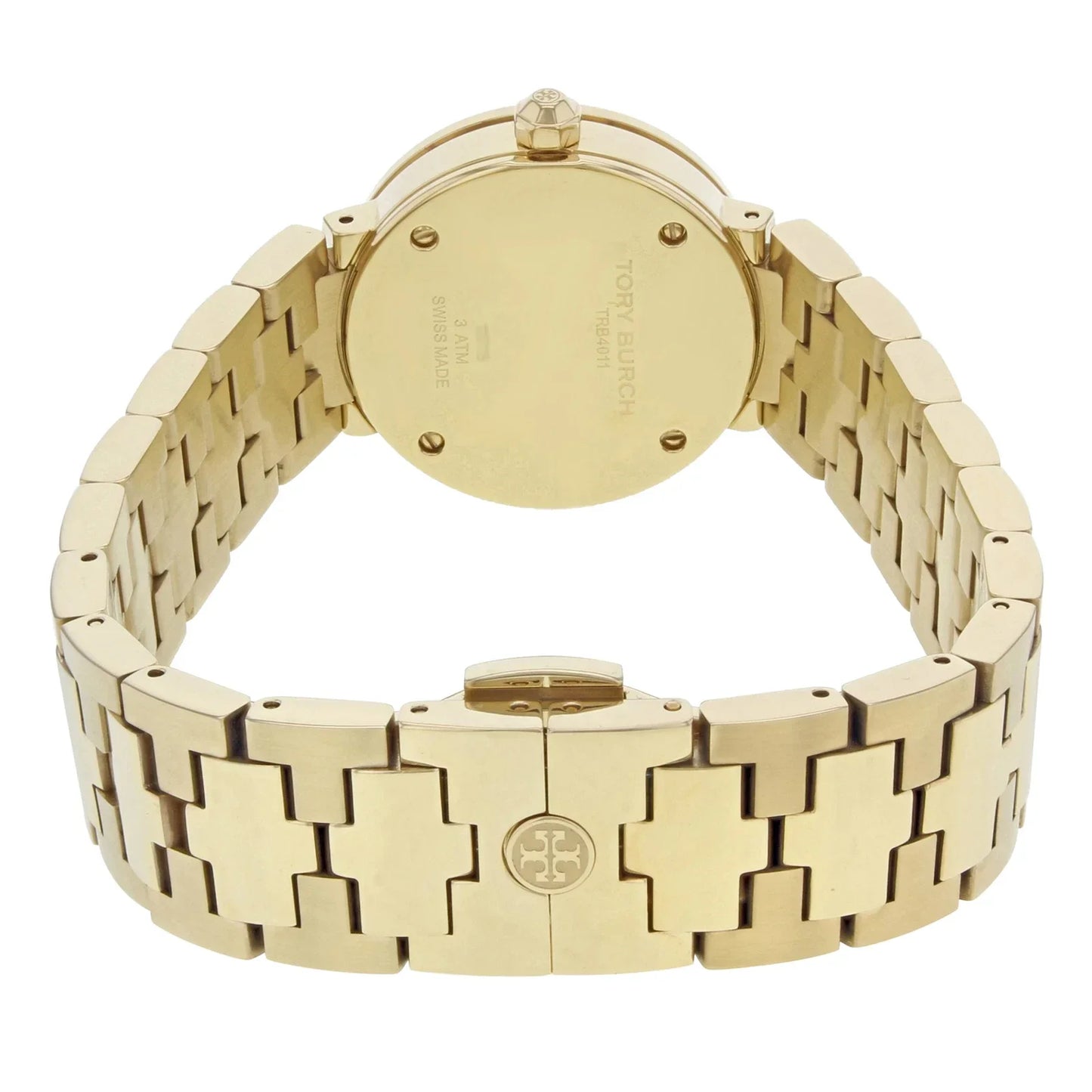 Tory Burch Ivory & Gold Tone Reva Small Logo Women's Watch TBW4011
