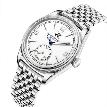 Beverly Hills Polo Club Blue Steel White Dial Silver Watch BP3890X.330