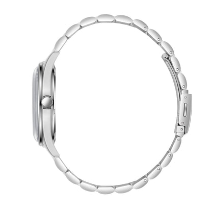 Slazenger Heritage silver metal bracelet with solid links and clasp