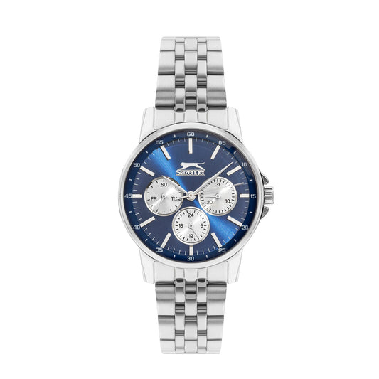 Slazenger Multifunction Blue Dial Silver Watch - SL.09.2009.4.03