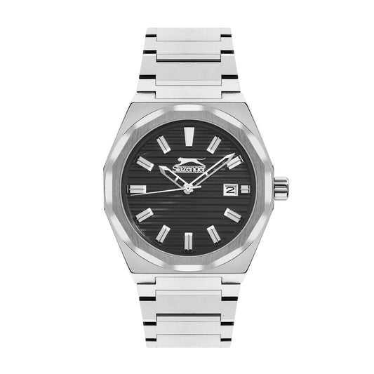 Slazenger Date Window Black Dial Silver Watch - SL.09.2143.1.01