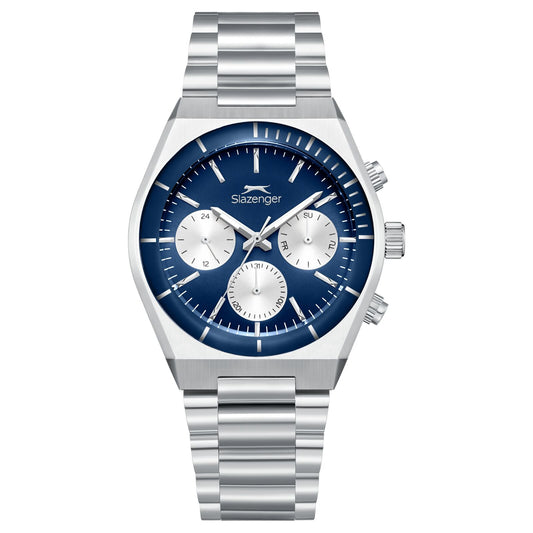 Slazenger Classic Chronograph Deep Blue Dial Silver Watch - SL.09.2484.2.02