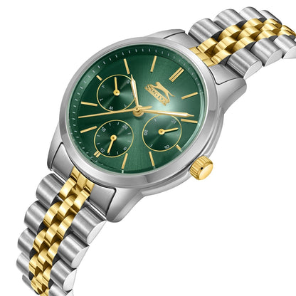 Slazenger Sport Multifunction Green Dial Two Tone Watch - SL.09.2336.4.04