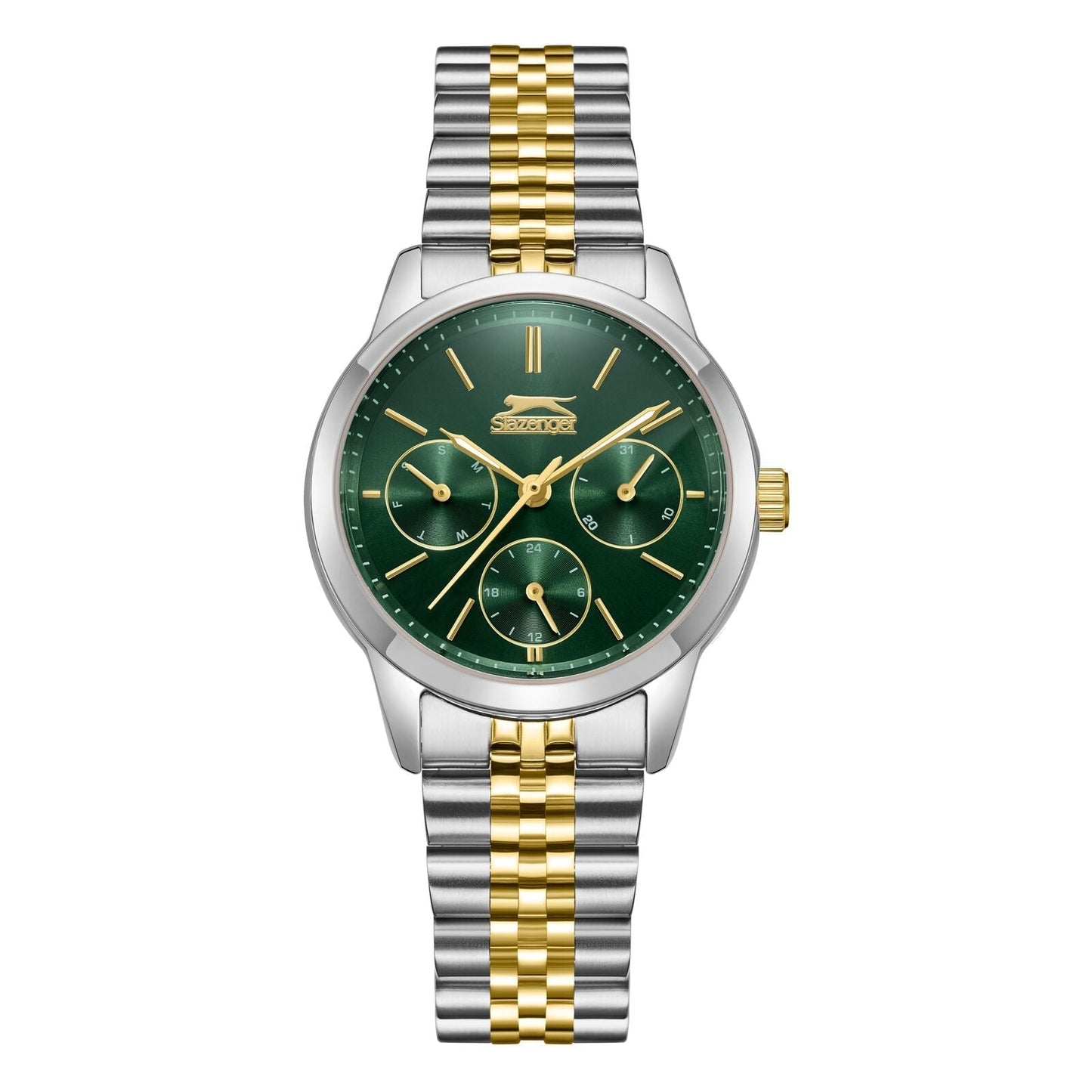 Slazenger Sport Multifunction Green Dial Two Tone Watch - SL.09.2336.4.04