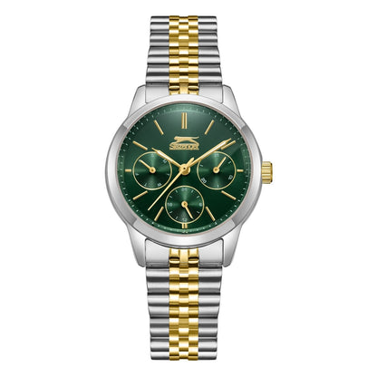 Slazenger Sport Multifunction Green Dial Two Tone Watch - SL.09.2336.4.04