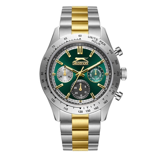Slazenger Diver Multifunction Green Dial Two tone Watch - SL.09.2358.2.06