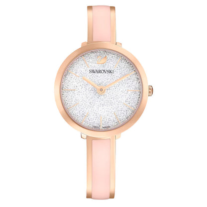 Swarovski Attract women's watch with rose gold case and silver crystal dial