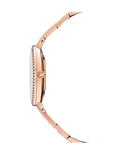 Swarovski Crystal Rose Sparkling Pave Black Dial Rose Gold Tone Women's Watch - 5517797