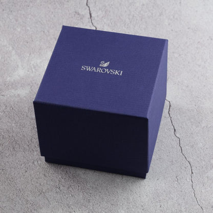 Swarovski watch box packaging in navy blue with crystal logo