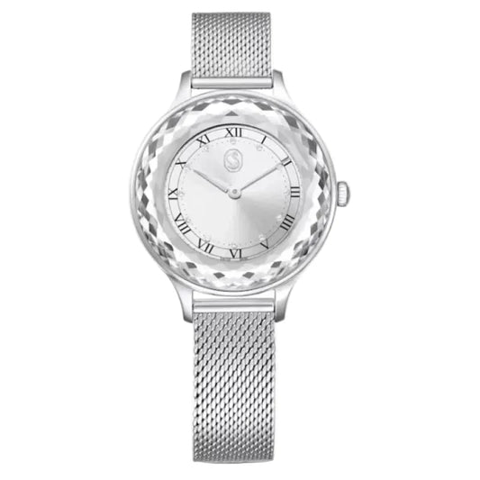 Swarovski Octea Nova Sapphire Glass Bezel Silver Dial Silver Steel Women's Watch 5650039