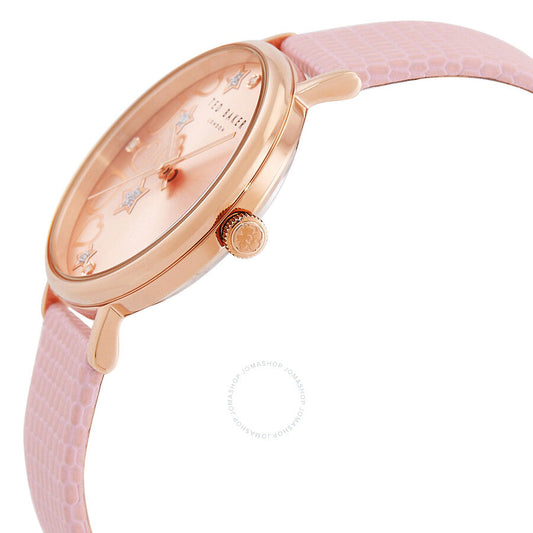Ted Baker Phylipa Hearts & Stars Quartz Rose Gold Dial Watch and Bracelet Set BKGFW22129I